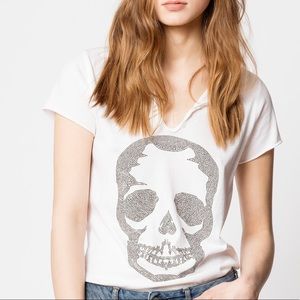 Zadig&Voltaire Skull Studded Goth Graphic Tee
